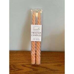 Paddywax Terracotta Tapered Twisted Candles - Set of 2